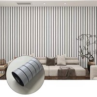 Autocollants muraux 3D en PVC de l'usine source, papier peint auto-adhésif avec motifs quadrillés, décoration murale imperméable, autocollants muraux
