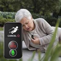 Mini montre GPS 4G VFA81 pour personnes âgées atteintes de la maladie d'Alzheimer, montre intelligente avec localisateur GPS, détection de chute, SOS, moniteur vocal d'urgence, double SIM