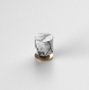 Manija de armario de mármol para baño <span class=keywords><strong>Jess</strong></span> White, perilla de un solo orificio de 4 pulgadas <span class=keywords><strong>y</strong></span> 5 pulgadas, muebles para el hogar, manija de piedra, tirador de armario de mármol - Product Image 6