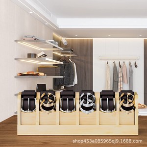 Caja organizadora de bambú con tapa abierta, estante de madera maciza con divisiones para exhibición en armario - Product Image 1