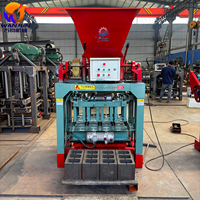 Machine à blocs de petite taille Wanjun 4-35C, machine à fabriquer des briques en béton avec moteur et boîte de vitesses pour les petites entreprises, robuste et durable