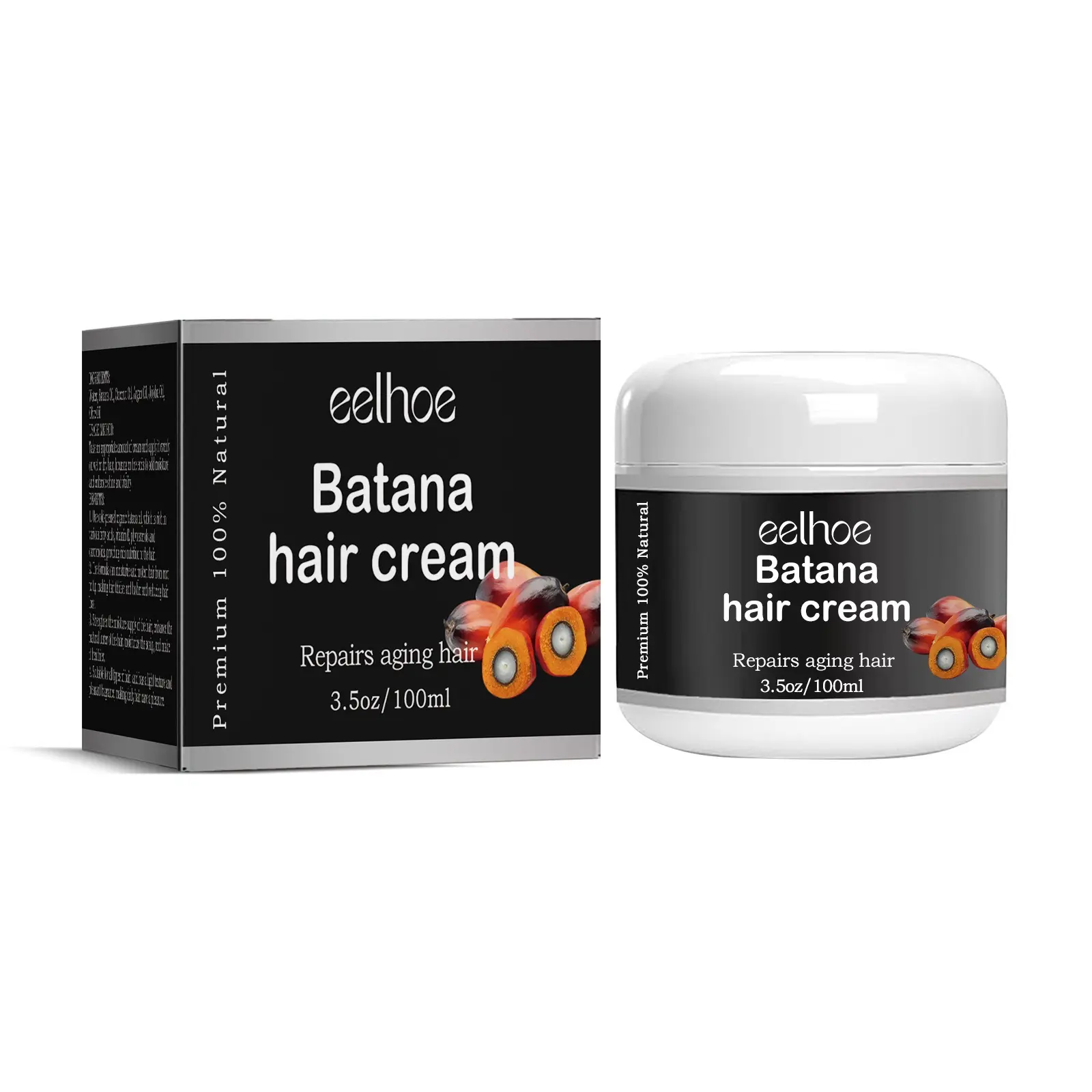 Private Label Natural Organic Soften Smoothing Damaged Hair Treatment Repair Root Nourish Shine Batana Hair Mask Cream