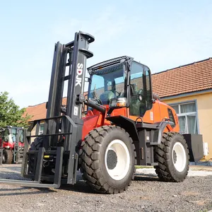 Chinese Manufacturer New Terrain Forklift lift truck forklift diesel 3 ton 3.5 ton 5 Ton 4 wheel drive off road forklift 4x4