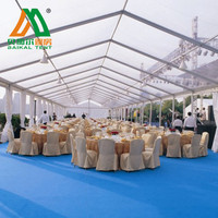Tente de réception professionnelle et robuste blanche pour mariages et événements, 10x20, 15x30, 20x40, avec rideaux, à vendre à prix abordable