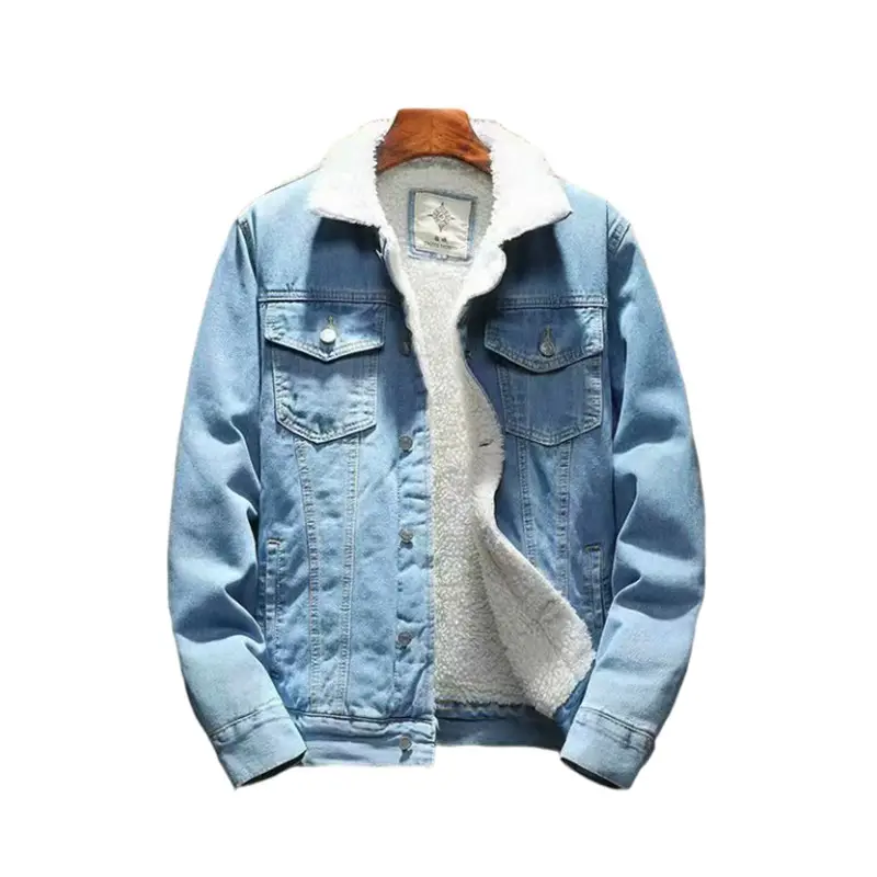 Wholesale New Product Plus Size Men'S Fleece Custom Work Jackets Men Denim Jackets And Coats 2021 jacket with logo