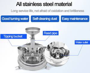 उच्च गुणवत्ता के लिए वर्षा माप सेंसर स्टेनलेस स्टील ढोने बाल्टी बारिश गेज मौसम स्टेशन या वातावरण निगरानी - Product Image 5