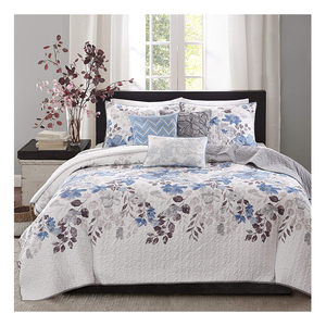 Bộ trải giường microfiber bán chạy 6 món, cỡ King, họa tiết nổi, đóng gói trong túi - Product Image 1