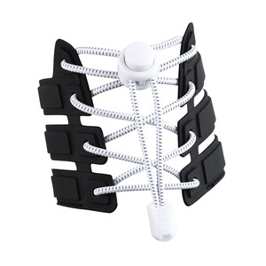 Grosir Tali Sepatu Tali Sepatu Tali Bundar Tali Sepatu Elastis Malas Tanpa Dasi Menyusut - Product Image 3
