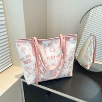 Collection Automne-Hiver 2025 : Sac fourre-tout sous le bras grande capacité imprimé dessin animé mignon, Sacs à main de luxe, Sacs de mode pour femmes