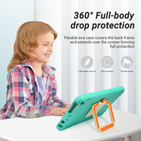 Étui pour enfants HGD anti-choc avec poignée et support pour Amz Kindle Fire HD 10'' & 10 Plus 2021, coque ultra fine en mousse EVA légère