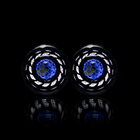 Nouvelle conception de cache LED Cyclone 3 pouces WRGB pour lentilles de projecteur, caches de lentilles de phare de voiture Bi-LED Xénon avec clignotant jaune