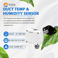 Sensor Suhu & Kelembapan Saluran Dual Signal 0~10V 4~20mA 0.8K Duct Mount AC 24V DC 13.5~35V OEM IP65 Layar LCD untuk Sistem Udara Segar