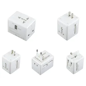 Custom Logo Certified AUS UK US 2023 Global Universal Converter Worldwide Travel Adapter With USB Ports With Logo