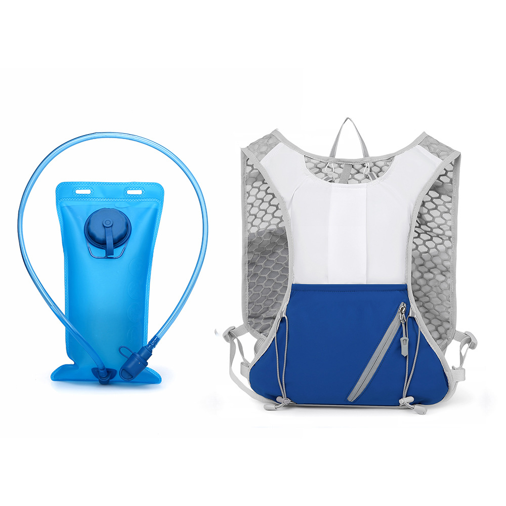 Blanc avec poche à eau bleue
