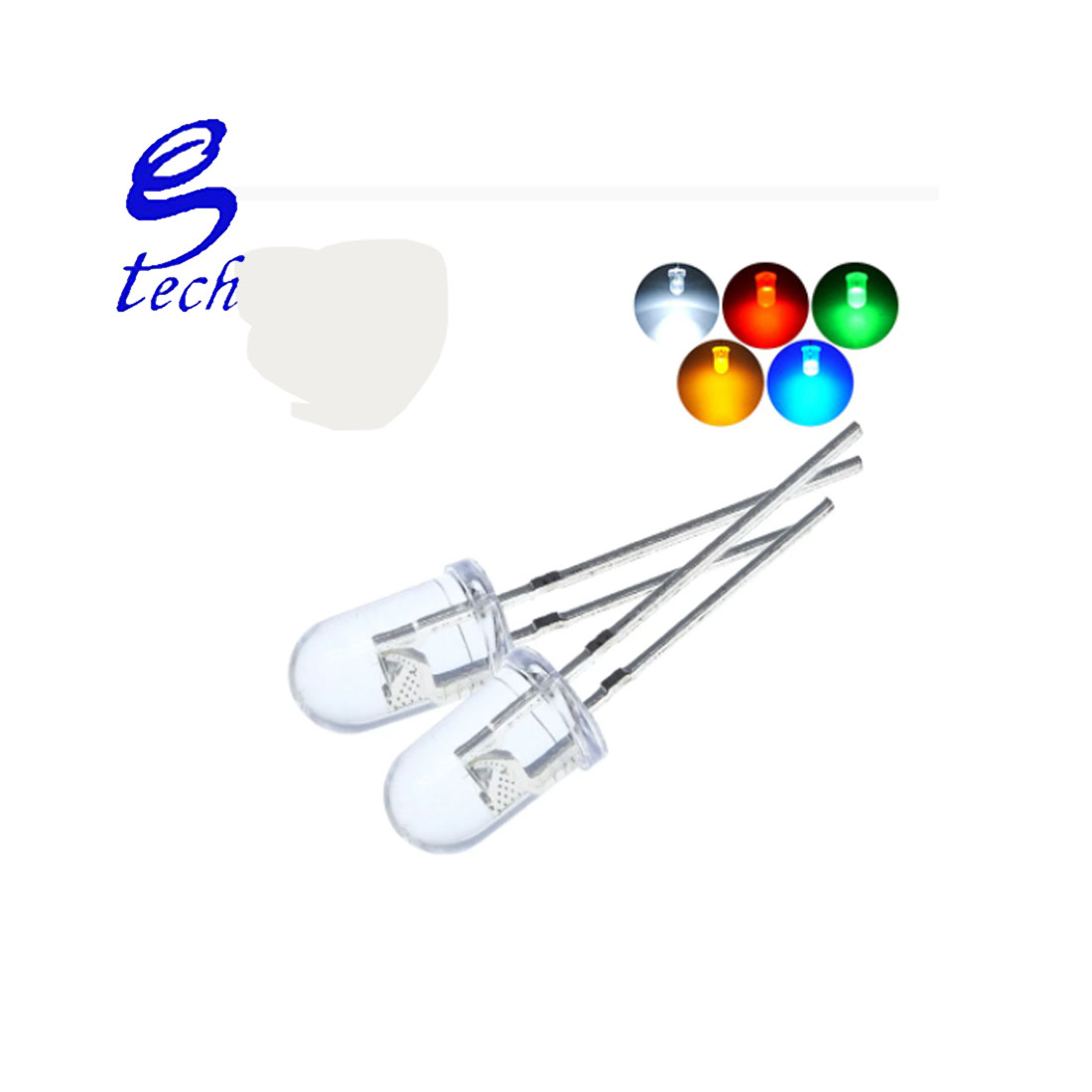 100 шт 5 мм светодиодный светоизлучающий диод комплект теплый белый, красный, голубой, зеленый, УФ/оранжевый/желтый/розовый цвет лампа набор 2V 3В PCB ассортимент