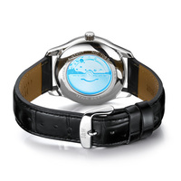 Montre automatique mécanique de luxe pour homme I&W CARNIVAL avec bracelet en cuir lumineux personnalisé, mouvement Seiko NH35, élégante et tendance
