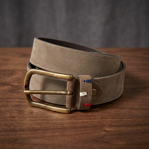 Ceintures en cuir de vachette véritable pour hommes, accessoires de fête, motif uni, boucle carrée en acier, respirantes, écologiques, personnalisables - Product Image 1