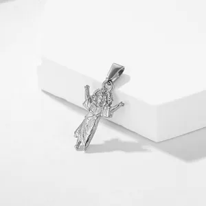 Popular Charms Pendant for Jewelry Making Wholesale Fashion Jewelry Stainless Steel Religious Jesus Charms Accessories for Men