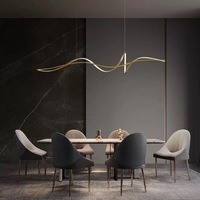 Lustre LED circulaire de luxe contemporain, luminaire suspendu architectural personnalisé, éclairage commercial pour hall d'hôtel