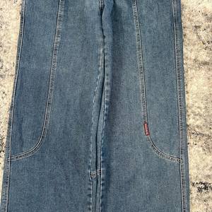 <span class=keywords><strong>Jeans</strong></span> Vintage Streetwear con Logo Ricamato Personalizzato, Pantaloni Larghi a Gamba Dritta con Tasche Giganti, <span class=keywords><strong>Jeans</strong></span> Baggy da Uomo in Denim - Product Image 4