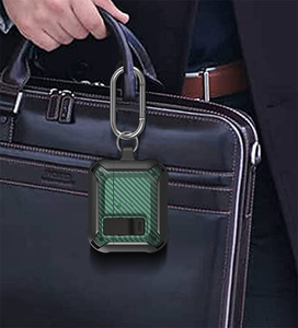 Funda Protectora de Fibra de Carbono para <span class=keywords><strong>Airpods</strong></span> 4, <span class=keywords><strong>Airpods</strong></span> 1, 2, 3 / Pro 3, 2, Carcasa Resistente de TPU y PC + Gancho - Product Image 5