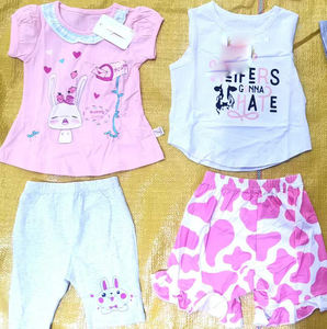 Ensemble de vêtements mixtes neufs, deux pièces, robe Ting et Sheining, vêtements pour enfants, vêtements en gros - Product Image 3