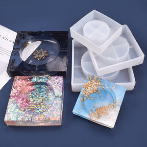 3 tailles différentes de cendrier carré en résine <span class=keywords><strong>s</strong></span>échée pour fleurs décoratives DIY Moule de <span class=keywords><strong>base</strong></span> pour pot de fleurs Moules en résine époxy pour bijoux - Product Image 2