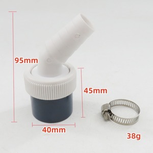 Adaptador de desagüe redondo de plástico para balcón, codo antidesbordamiento y antirretorno para tubería de desagüe de lavadora - Product Image 3