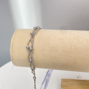 Pulsera de Cadena de Serpiente Chapada en Oro con Cuentas Ovaladas, Clásica, Ajustable, Multifilamento, Impermeable, Joyería para Mujer - Product Image 4