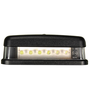 1X 9-36V ECE Aprobado Luz de coche 6LED 120mm Lámpara de placa de matrícula impermeable con 2 pernos Luz de etiqueta de fijación de montaje en superficie - Product Image 1