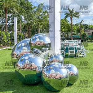 Sfera Gonfiabile Metallica Decorativa a Specchio Palloni Metallizzati Grandi Sfere Gonfiabili Giganti Lucide a Specchio - Product Image 6