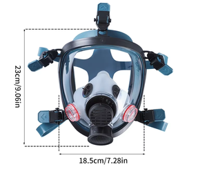 Máscara Respiratoria Facial Completa con Cartucho de Filtro para Vapores Orgánicos, Reutilizable, para Protección Contra Polvo y Gases en la Producción Química - Product Image 2