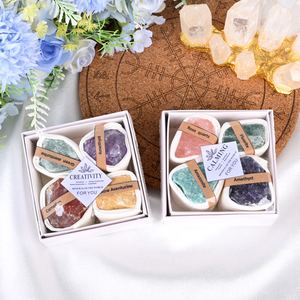 Bán buôn nguyên liệu tự nhiên thạch anh đá quý Bộ Tinh thể nguyên đá khoáng mẫu hộp quà tặng cho chữa bệnh - Product Image 4