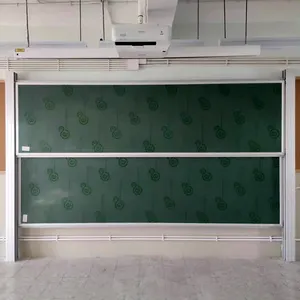 School Wall Black Board Magnetic Sliding Chalkboard Information Display And Writing Chalk Green Board