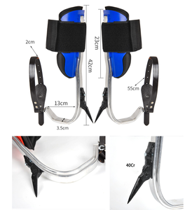 Ramponi da <span class=keywords><strong>Arrampicata</strong></span> per Alberi in Lega di Alluminio con Cinghie in Pelle, Speroni Professionali per Impieghi Gravosi, Attrezzatura da <span class=keywords><strong>Arrampicata</strong></span> per Arboricoltori - Product Image 2
