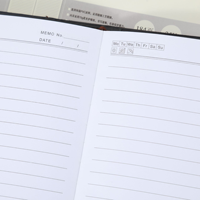 Libreta Depai 6418 Caramel, Agenda Semanal, Libreta de Cuentas, para Negocios, Oficina, Estudiantes, Planificador, Piel Sintética, 92 Hojas