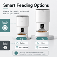 Distributeur automatique intelligent pour animaux de compagnie avec application Wi-Fi, écologique, ultra-silencieux, moderne, robuste, distributeur de nourriture pour chats 7L 4L en plastique, alimentation programmée