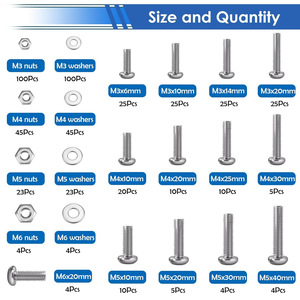 690pcs Screw And Nut Set M4 M5 Phillips Head Self Tapping Wood Screws Grade A <b>Kit</b> For <b>DIY</b> Repair - Product Image 2