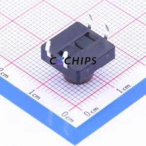 DTS-25N-V Tactile Switch Through hole Component (THT)-4P,12x12mm Switch Single Pole Single Throw Round Button 12mm 12mm - Product Image 2