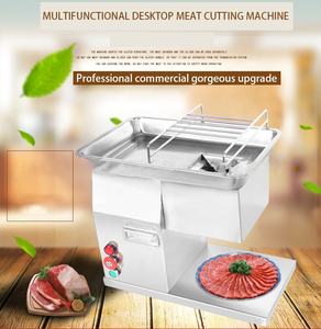 Kommerzielle elektrische Fleischst reifen maschine 2-20MM Tischplatte Frischfleischs ch neider Edelstahl für Unternehmen - Product Image 4