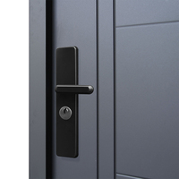 Porte d'entrée extérieure à charnières pour maison, hôtel, projet, usine – Porte de sécurité en acier avec cadre, vente en gros