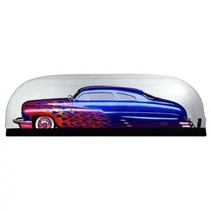 Paling Populer OEM Kustom Strong Fan Penyimpanan Portabel Outdoor Inflatable Mobil Cover Kapsul dengan Frame untuk Mobil