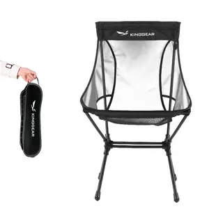Cadeiras dobráveis de alumínio e nylon, cadeiras para acampamento ao ar livre