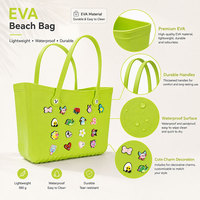 Bolsa de Playa Eva Impermeable, Bolsa de Mano Grande y Ligera para Mujer, Ideal para Piscina, Viajes y Compras
