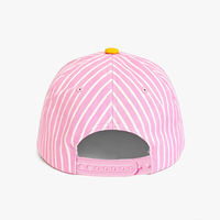Casquette de baseball structurée à 5 panneaux avec logo brodé 3D personnalisé, motif rayé et à carreaux, color block, avec cordon, fabricant BSCI