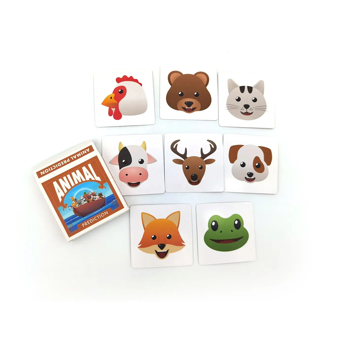 Different image Matt varnishing learning cards Small size cute animal flash card for kids