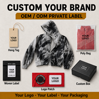 Hoodie zippé boxy personnalisé à coupe courte, fermeture éclair bidirectionnelle, imprimé abstrait intégral, rivets et clous, style streetwear sombre, OEM ODM Marque Privée