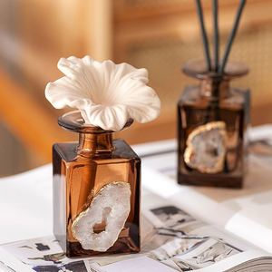 Difusor de Aroma para el Hogar de Lujo con Aroma a Café, Ecológico, Sin Parabenos, 180 ml, Cuadrado, Difusor de Aceite Vacío con Cristales para el Hogar - Product Image 1