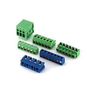 Terminal do bloco do parafuso modular da placa pcb, conectores elétricos da tira do fio 3.5mm 5.0mm 7.5mm ptch