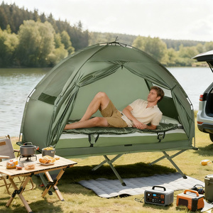 <span class=keywords><strong>Lit</strong></span> <span class=keywords><strong>de</strong></span> camping pliant multifonctionnel personnalisé, <span class=keywords><strong>lit</strong></span> <span class=keywords><strong>de</strong></span> camping portable vert pour la randonnée, les pique-niques, les voyages, le camping sur le sol, la marche - Product Image 1